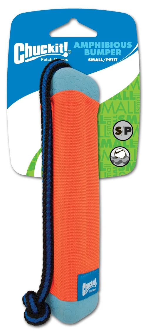 Apportierdummy mit Seil, schwimmfähig, ø 4 cm x 18 cm – Chuckit! Amphibious Bumper S – Bild 2