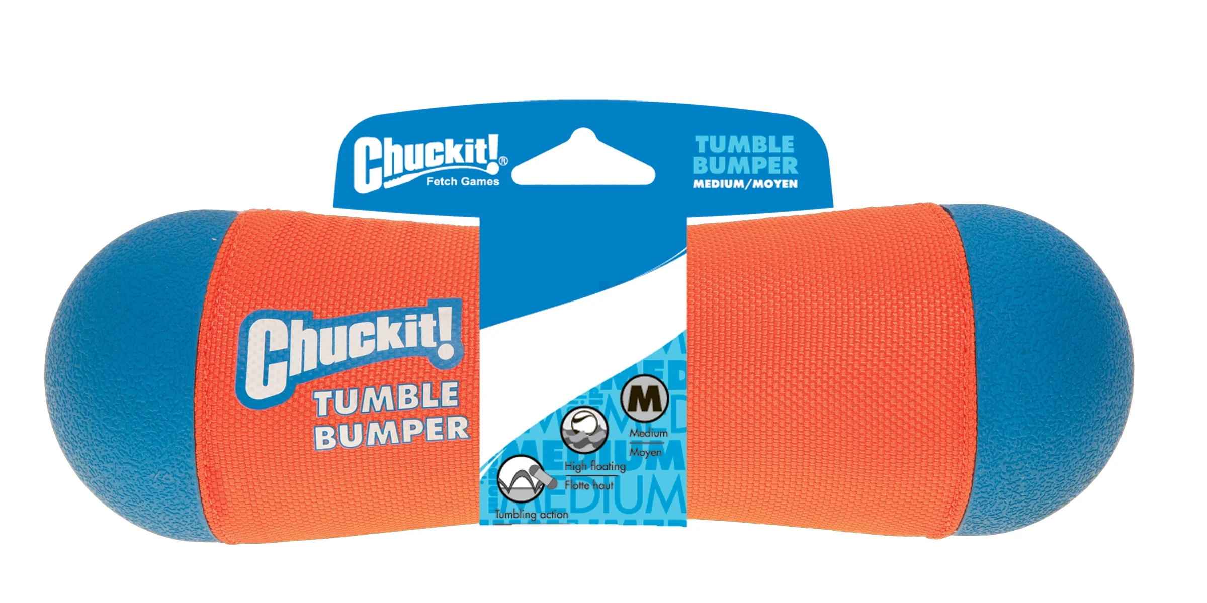 CHUC184201.jpg Apportierdummy M, schwimmfähig, ø 6 x 21 cm – Chuckit! Tumble Bumper – Bild 1