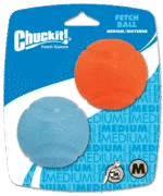 Hundeball aus Gummi, Ø 6 cm, 2 Stück – Chuckit! Fetch Ball M