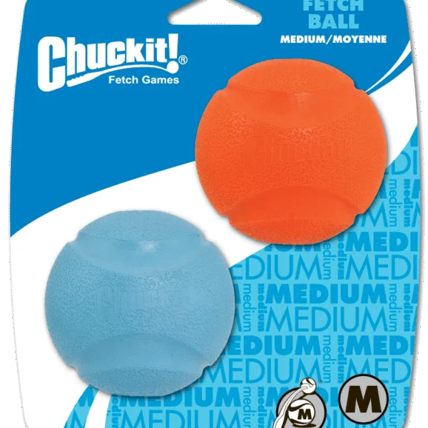 Hundeball aus Gummi, Ø 6 cm, 2 Stück – Chuckit! Fetch Ball M