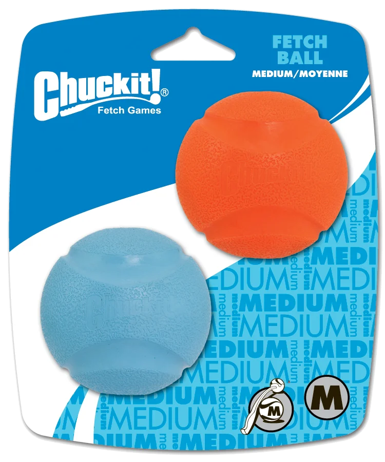 Hundeball aus Gummi, Ø 6 cm, 2 Stück – Chuckit! Fetch Ball M – Bild 1