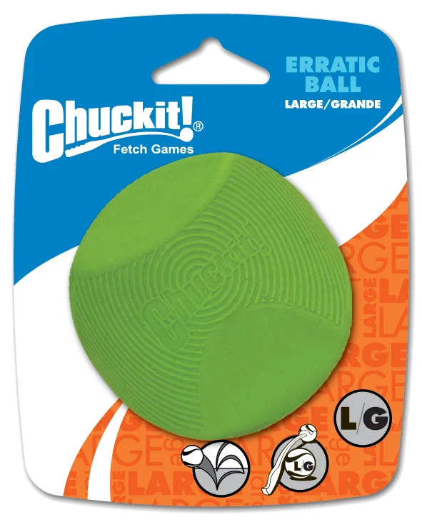 CHUC20130.png Hunde Gummiball mit eckiger Form, L 7 cm – Chuckit! Erratic Ball – Bild 1