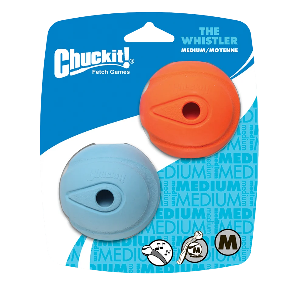 CHUC20220.png Hundeball mit Pfeifton M, ø 6 cm, 2 Stück – Chuckit! The Whistler – Bild 1