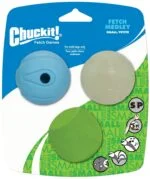 Hundebälle mit Licht und Geräusch, 3 Stück, Ø 5 cm – Chuckit! Fetch Medley S