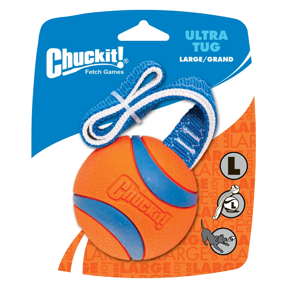 CHUC2313011.png Zerrspielzeug für Hunde mit Tennisball und Band, ø 7 cm – Chuckit! Ultra Tug L – Bild 1