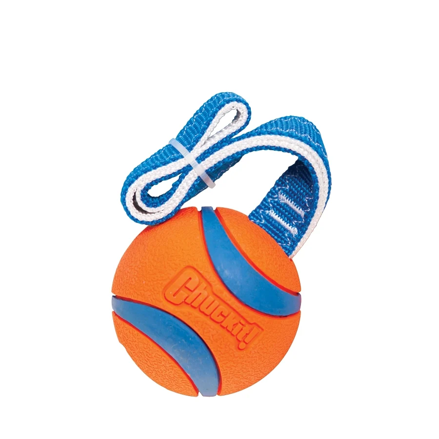 Zerrspielzeug für Hunde mit Tennisball und Band, ø 7 cm – Chuckit! Ultra Tug L – Bild 3