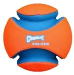 Fußball für Hunde mit Gummigriffen, Ø 19 cm – Chuckit! Kick Fetch Dog L – Bild 2