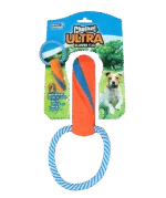 Zerrspielzeug für Hunde mit Seil, schwimmfähig, 17 cm, ø 6 cm – Chuckit! Ultra Bumper Tug