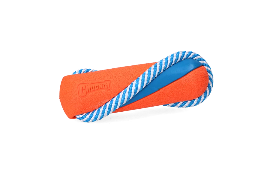Zerrspielzeug für Hunde mit Seil, schwimmfähig, 17 cm, ø 6 cm – Chuckit! Ultra Bumper Tug – Bild 2