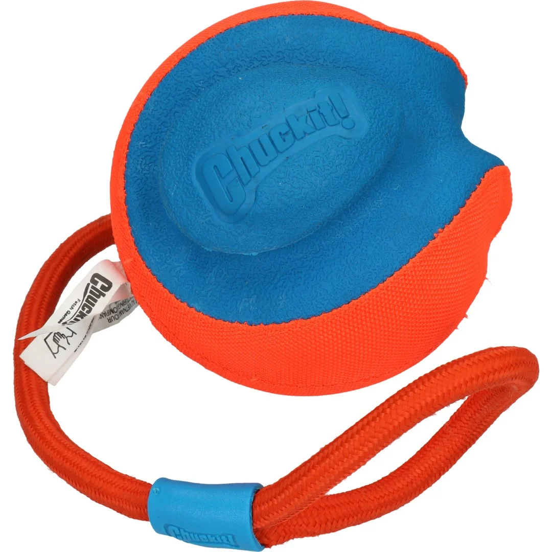 Hundeball mit Seil und Griff, schwimmfähig, ø 13 cm – Chuckit! Rope Fetch – Bild 3
