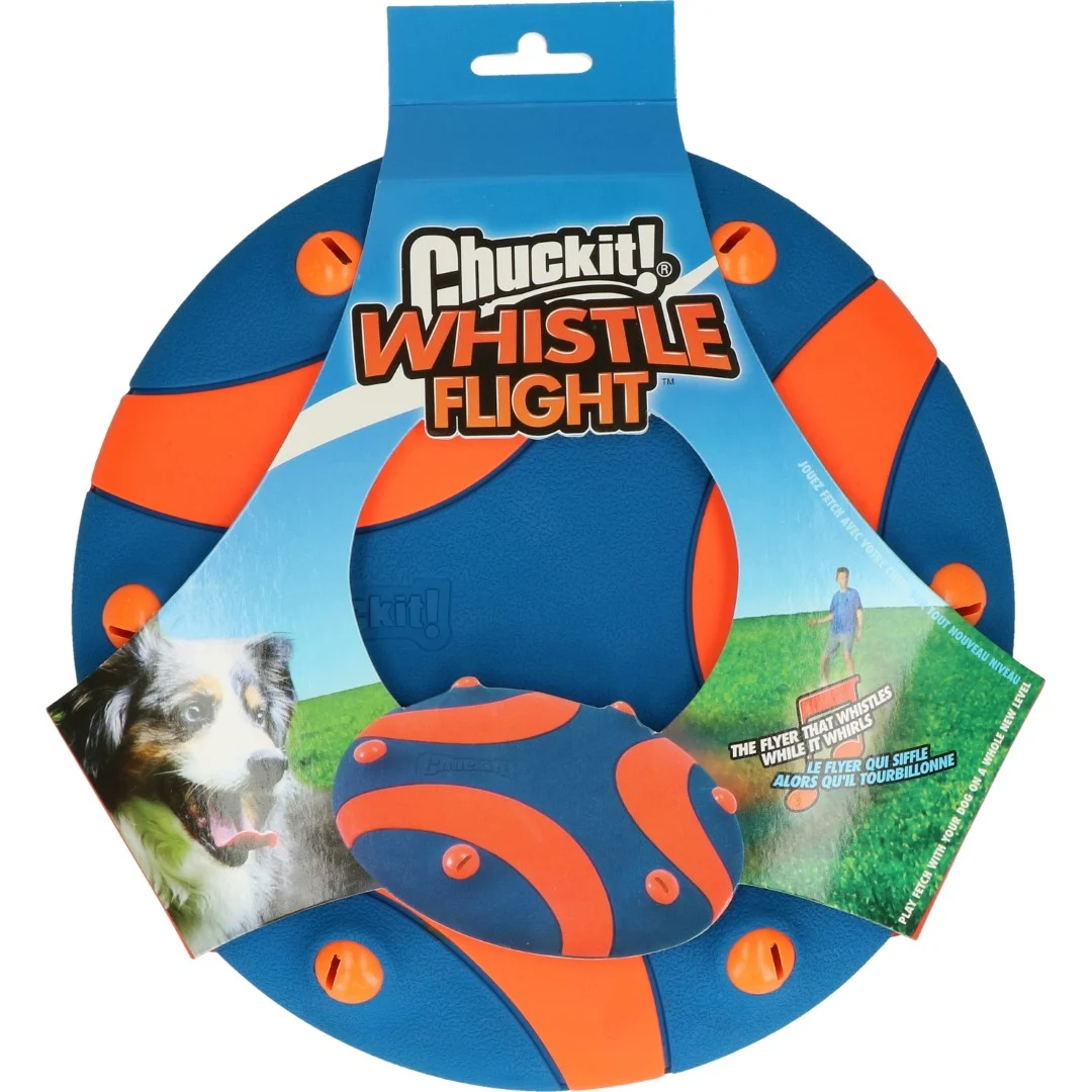 CHUC32222.jpg Hundefrisbee aus Gummi mit Pfeifgeräusch, 28 cm – Chuckit! Whistle Flight – Bild 1