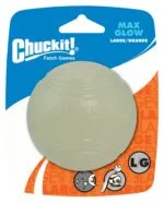 Leuchtender Gummiball für Hunde, Ø 7 cm – Chuckit! Max Glow L