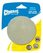 Hundeball aus Gummi, leuchtet im Dunkeln, Ø 9 cm – Chuckit! Max Glow XL