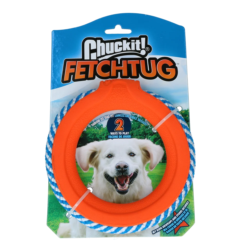 Apportierspielzeug mit Seil, Ø 13 cm – Chuckit! FetchTug – Bild 1