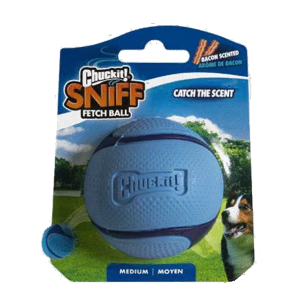 Hundeball mit Baconduft – Chuckit! Sniff Fetch Ball Bacon M