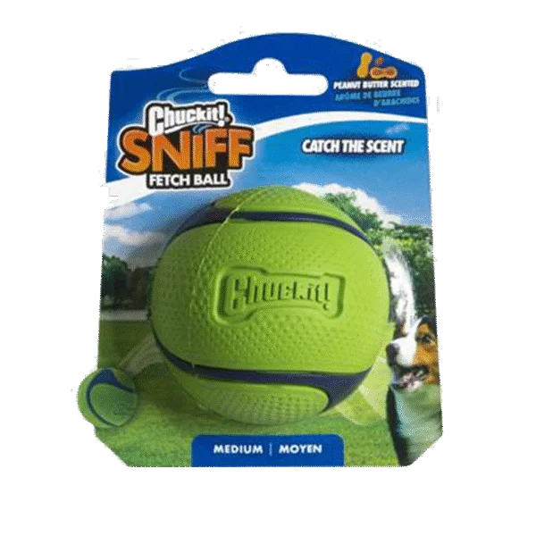 Hundeball mit Erdnussbutterduft – Chuckit! Sniff Fetch Ball Peanut Butter M