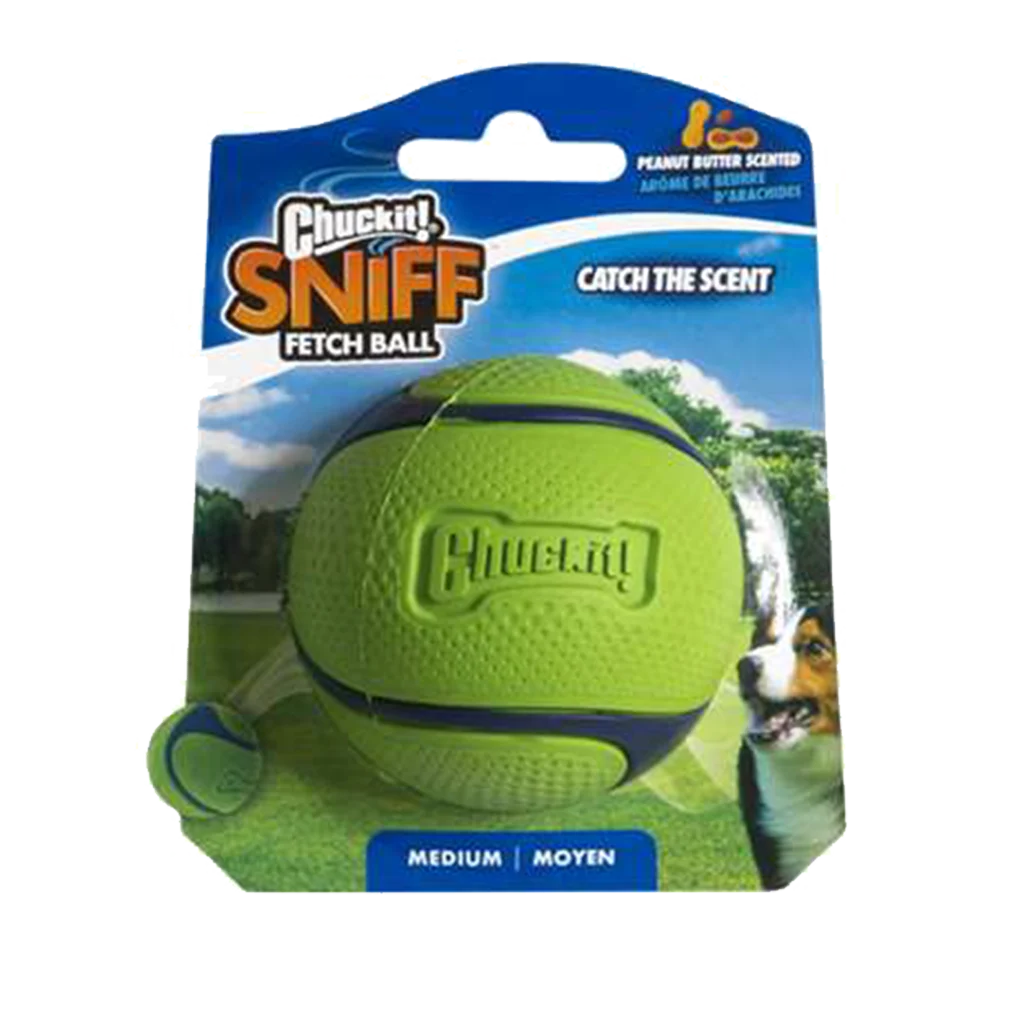 Hundeball mit Erdnussbutterduft – Chuckit! Sniff Fetch Ball Peanut Butter M – Bild 1