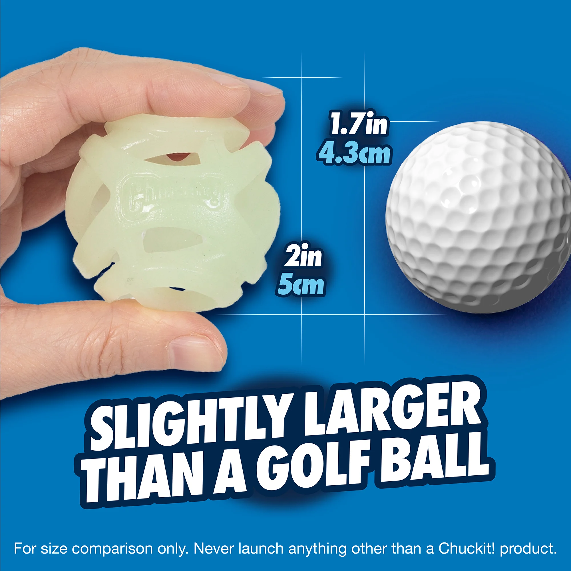 Leuchtender Hundeball S, schwimmfähig, 4,5 cm, 2 Stück – Chuckit! Air Glow Fetch Ball – Bild 6