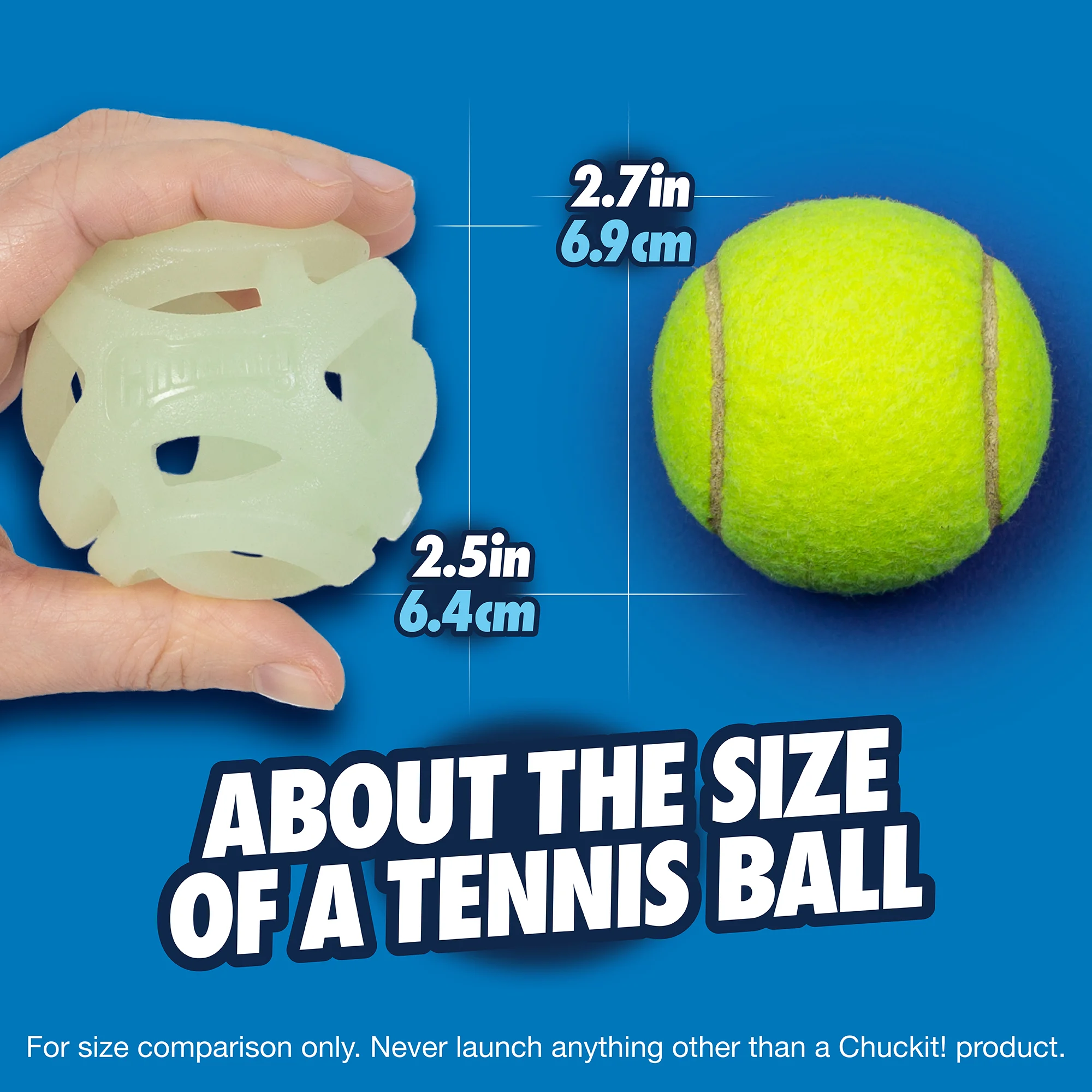 Leuchtender Hundeball M, schwimmfähig, 6 cm – Chuckit! Air Glow Fetch Ball – Bild 6