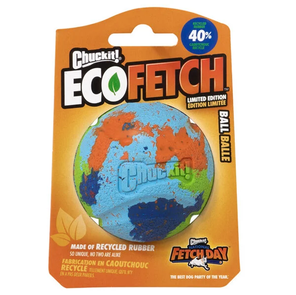 Hundeball aus 40 % recyceltem Gummi, 6,35 cm – Chuckit! Eco Fetch Ball