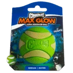 Hundeball mit Quietscher, leuchtend, Ø 6 cm – Chuckit! Max Glow Ultra Squeaker Ball M