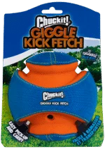 Hundeball mit Geräusch und Gummibisszonen, Ø 14 cm – Chuckit! Giggle Kick Fetch