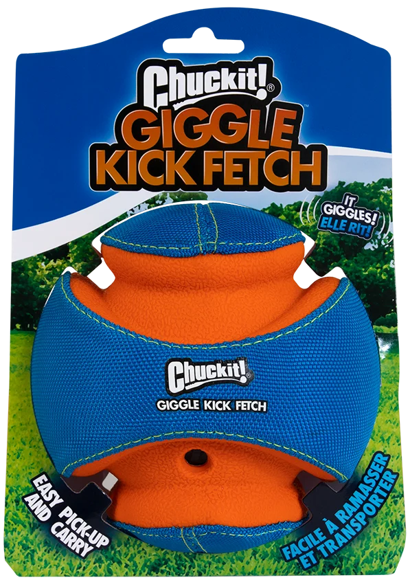 Hundeball mit Geräusch und Gummibisszonen, Ø 14 cm – Chuckit! Giggle Kick Fetch – Bild 1