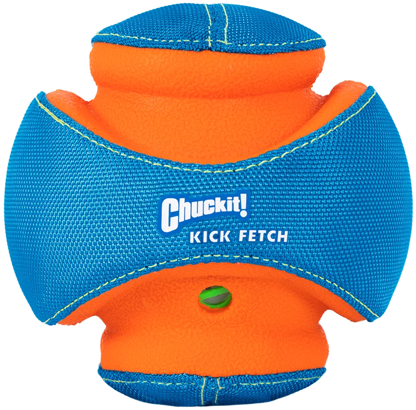 Hundeball mit Geräusch und Gummibisszonen, Ø 14 cm – Chuckit! Giggle Kick Fetch – Bild 2