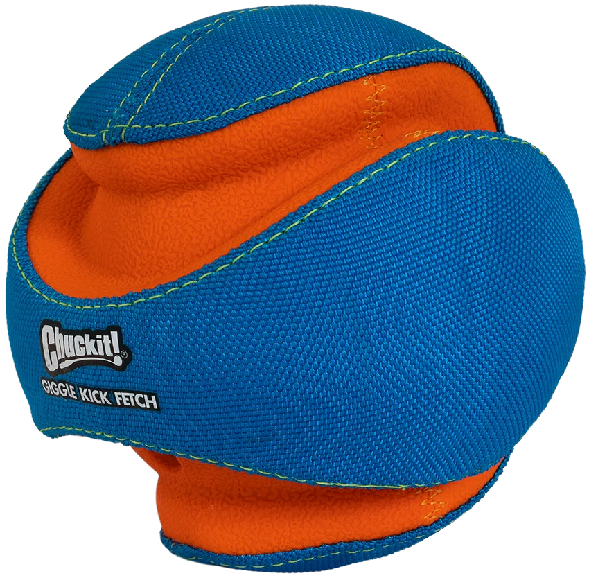 Hundeball mit Geräusch und Gummibisszonen, Ø 14 cm – Chuckit! Giggle Kick Fetch – Bild 3