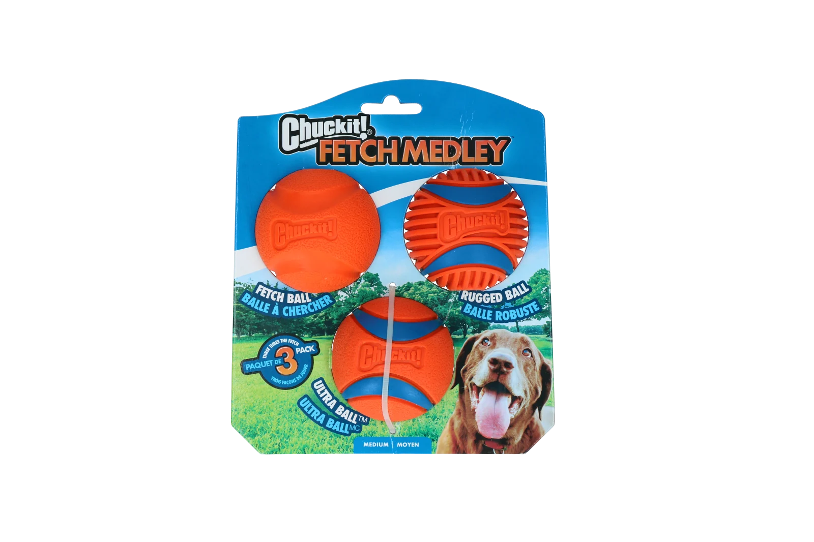 Hundebälle zum Apportieren, 3 Stück, Ø 6 cm – Chuckit! Fetch Medley Gen 3 – Bild 1