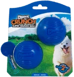 Hundeball mit Knistergeräusch M, ø 6 cm, 2 Stück – Chuckit! Super Crunch Ball