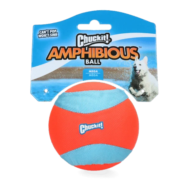 Großer schwimmender Hundeball, Orange, 11,5 cm – Chuckit! Amphibious Mega Ball