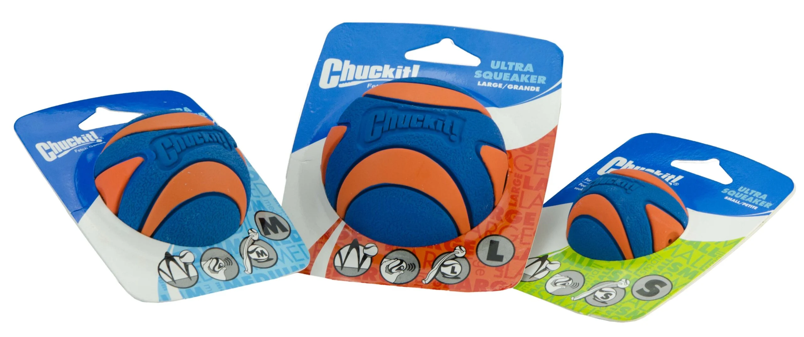 Hundeball aus Gummi mit Quietscher S, ø 5 cm, 2 Stück – Chuckit! Ultra Squeaker Ball – Bild 2