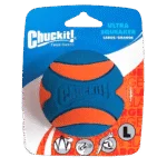Hundeball mit Quietscher aus Gummi L, ø 7 cm, 1 Stück – Chuckit! Ultra Squeaker Ball