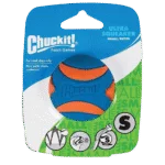 Hundeball aus Gummi mit Quietscher S, ø 5 cm, 1 Stück – Chuckit! Ultra Squeaker Ball
