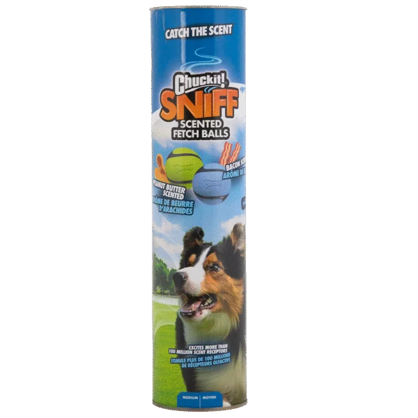 Hundebälle mit Bacon und Erdnussbutterduft, 4 Stück – Chuckit! Sniff Fetch Ball Bacon & Peanut Butter M