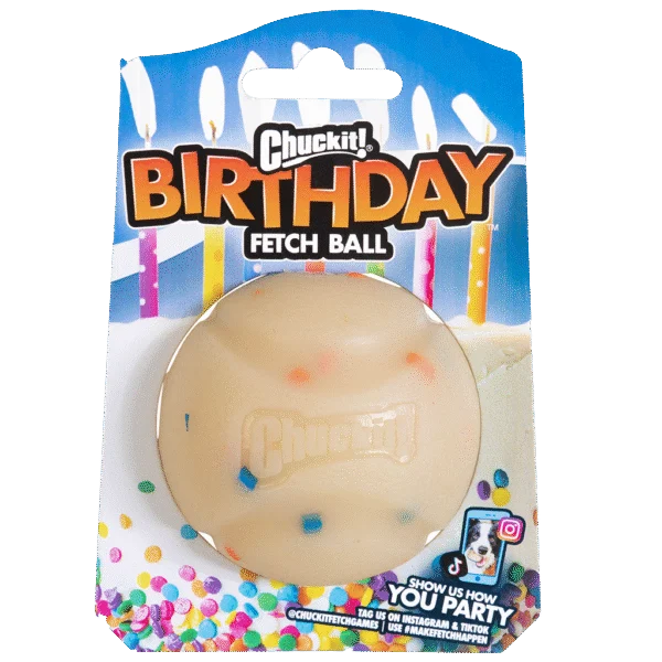 Hundeball mit Vanilleduft, M 6 cm – Chuckit! Birthday Fetch Ball