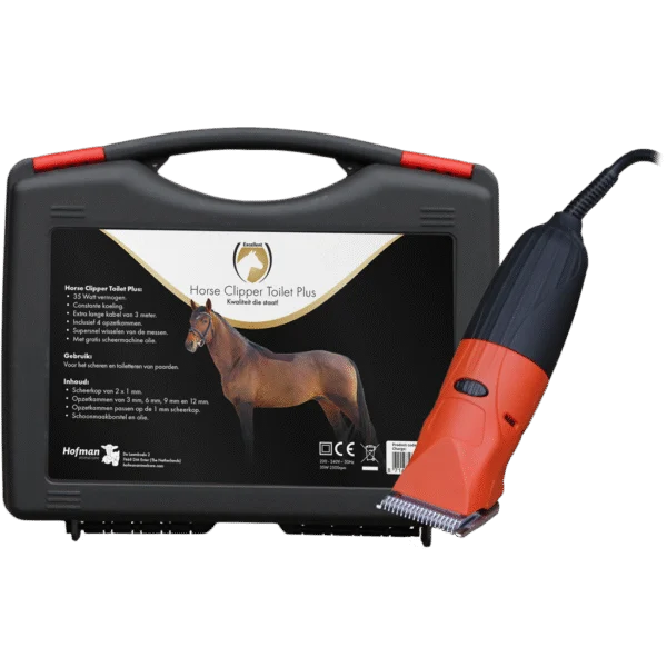 Pferdeschermaschine mit 4 Aufsteckkämmen, 35 W – Excellent Horse Clipper Toilet Plus