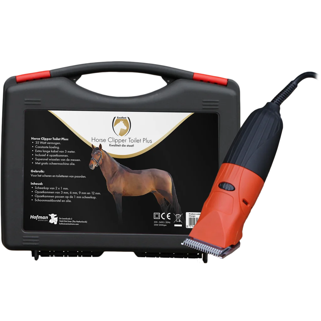 CLIP003G.png Pferdeschermaschine mit 4 Aufsteckkämmen, 35 W – Excellent Horse Clipper Toilet Plus – Bild 1