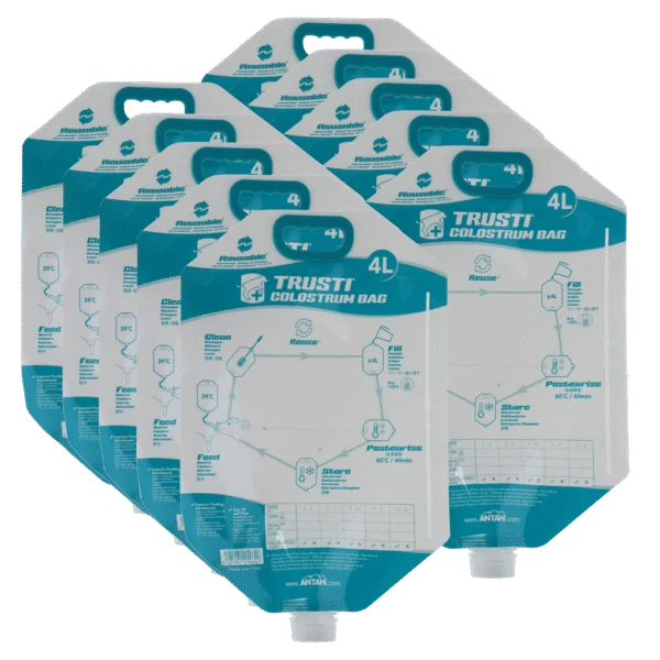 Biestmilchbeutel für Kälber, wiederverwendbar, 4 l, 10 Stück – Antahi Trusti Colostrum Bag