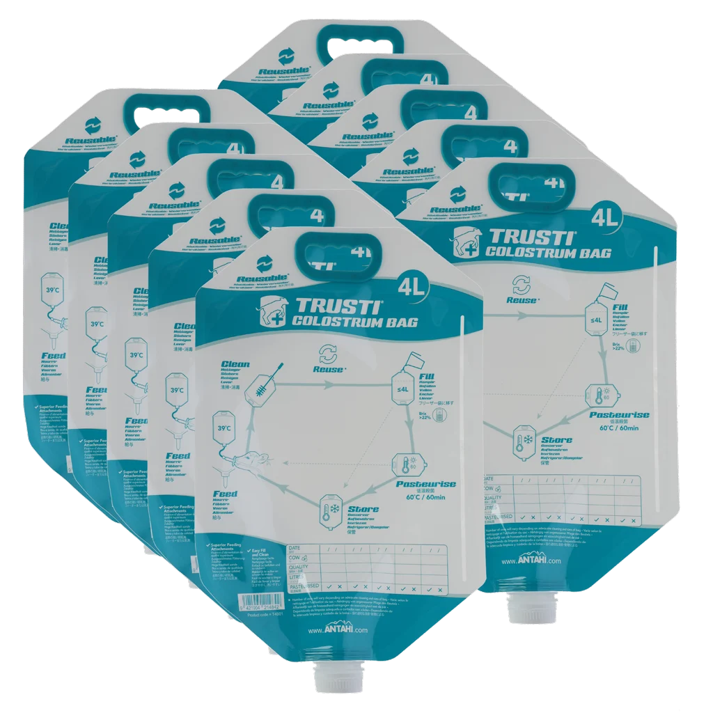 Biestmilchbeutel für Kälber, wiederverwendbar, 4 l, 10 Stück – Antahi Trusti Colostrum Bag – Bild 1