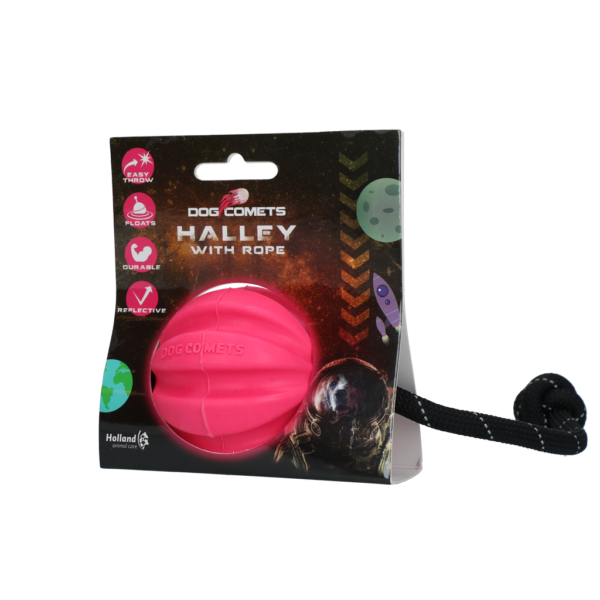 Hundespielzeug mit Seil, rosa – Dog Comets Halley