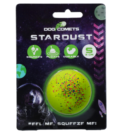 Hundeball aus Gummi S, 5 cm, Grün – Dog Comets Stardust
