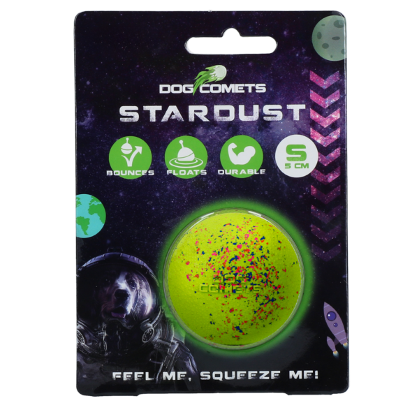 Hundeball aus Gummi S, 5 cm, Grün – Dog Comets Stardust
