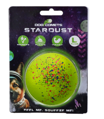 Hundeball aus Gummi L, 7,5 cm, Grün – Dog Comets Stardust