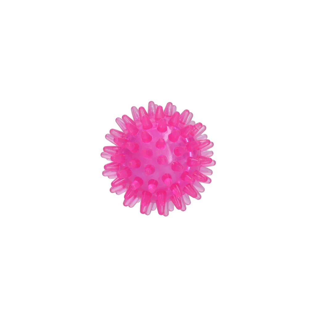 Hundeball mit Noppen und Quietscher, S 5 cm, Rosa – Dog Comets Exoplanet – Bild 2
