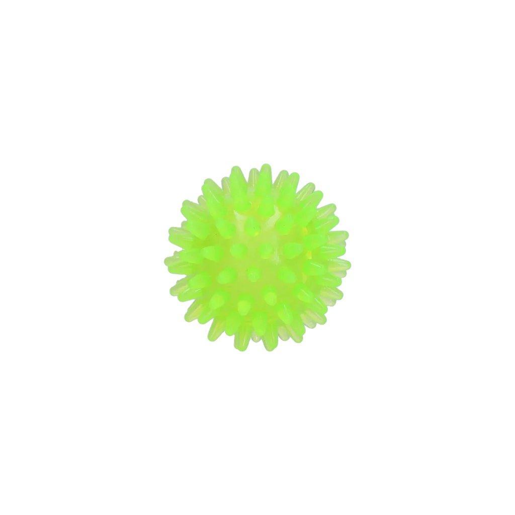 Hundeball mit Noppen und Quietscher, S 5 cm, Grün – Dog Comets Exoplanet – Bild 2