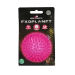 Hundeball mit Stacheln und Quietsche, M 8 cm, Rosa – Dog Comets Exoplanet