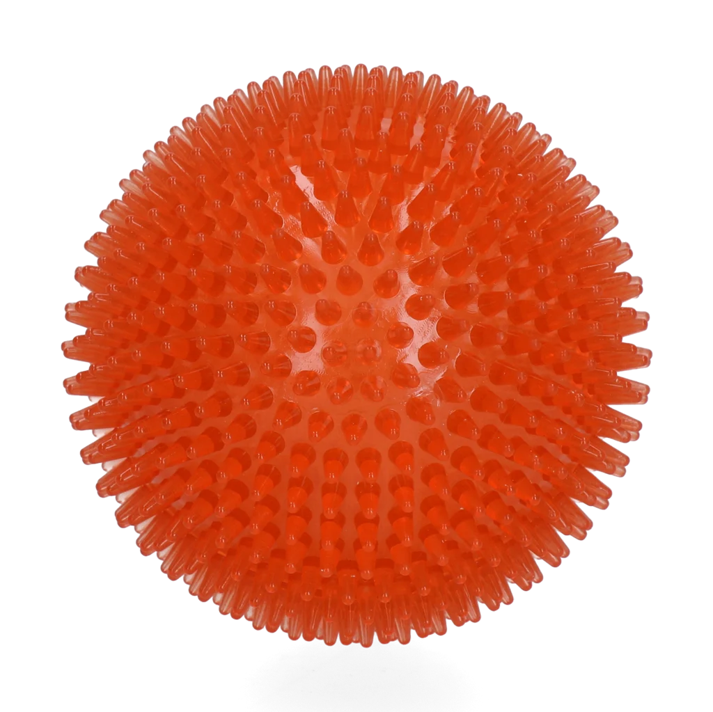 Igelball für Hunde mit Quietsche, Orange L, 10,5 cm – Dog Comets Exoplanet – Bild 2