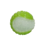Leuchtender Hundeball mit Quietscher, M 7,5 cm, Grün – Dog Comets Glow In The Dark Moon Ball – Bild 2